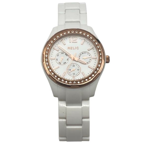 Relic Fossil ZR15626 Womens Chronograph Watch 38mm - New Battery - Date WR 50m - Picture 1 of 10